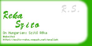 reka szito business card